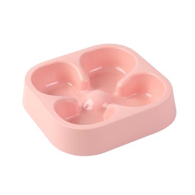 China Sustainable Wholesale Custom Plastic Pet Water Bowl Around Slow Feed Pet Cat Dog Bowl for sale