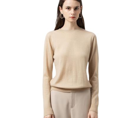 China Anti-pilling Spring 100% Cashmere Crewneck Chunky Snack Clothes Woman Winter Knit Sweater for sale