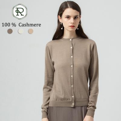 China New 100% Gg VIABLE Cashmere CASHERE 18 Autumn Winter Crew Neck Lady Female Buttons Knit Cardigan Sweater, Cardigan Sweater Women for sale