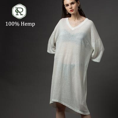 China Breathable White Translucent Comfortable Women Pajamas Dress Fashion Home Sexy Soft Nightgown for sale