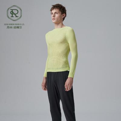 China Cheap Pastel Anti-wrinkle Avocado Color Wool Pullover And Nylon Long Sleeve Mens Sweater Sweaters for sale