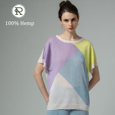 China 100% China Wholesale Anti-Wrinkle T-shirts Organic Hemp Knitted Sustainable Clothing Manufacturer for sale