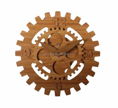 China Mordern Environmental Creative Patented Decorative Bamboo Wall Clock for sale