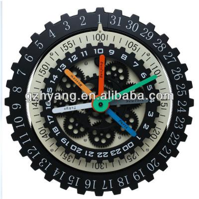 China Mktime time zone world clocks than five countries time zone world wall clock with factory design patent for sale