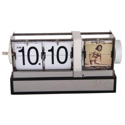 China CREATIVE Customized Retro Photo Flip Down Clock Retro Bouncing Clock With Alarm Function for sale