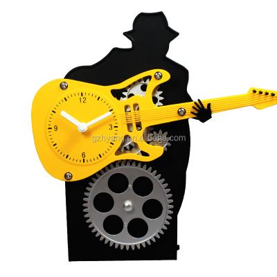 China Creative Creative Clock Guitar Table Clock MK-TIME Bedside Bedside Gear Decorative Desk Clock For Kids Presents for sale