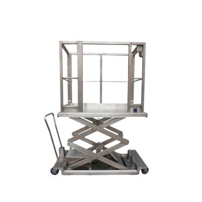 China YI-Lift Machinery Repair Shops Stainless Steel Electric Lift Table Platform with Handrail for sale