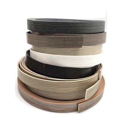 China Furniture Edging 2*28mm Wood Color PVC Edging for sale