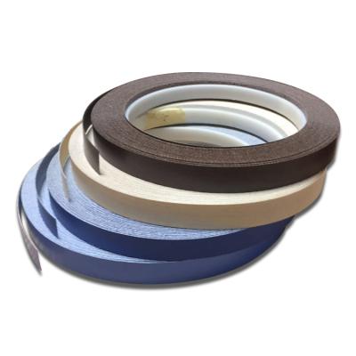 China Furniture Dark Edge PVC Paper Melamine Dark Edging Plastic Flexible Adhesive Tape for sale