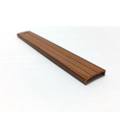 China Furniture DARK EDGE Furniture Panel Edge Protector U-Channel PVC Wood Fiber PVC Dark Edging Plastic Trim for sale