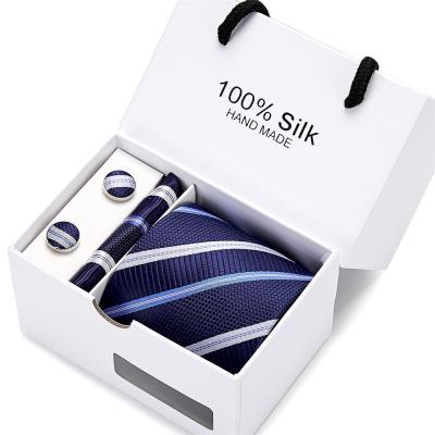 China Custom Men's Arrow Type Tie Stain Gift Box 5 Piece Group 8cm Link Set Down Strap Business Formal Wear Wedding Tie for sale