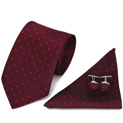 China 7 type tie polyester set. 5cm business tie arrow custom men wedding gift box maker ties men custom logo for sale