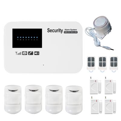 China Home automation APP control GSM alarm system with PIR Detector and tuya camera for sale