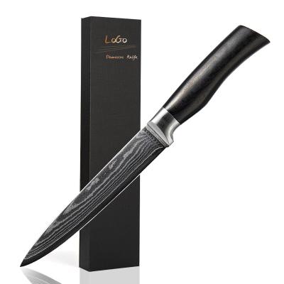 China Real Viable Handmade VG10 Damascus Steel Kitchen Knife 67 Layers Damascus Steel Carving Knife for sale