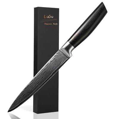 China Viable Hot Sale 7 Inch Chef's Knife Vg 10 Japanese Kitchen Knife 67 Layers Damascus Steel Carving Knife for sale