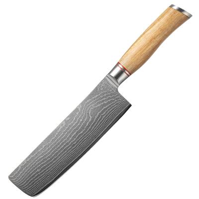 China Viable Professional Kitchen Damascus Steel Daily Kitchen Handmade Layers 67 Cut Use or Promotion Gift Cutting Chef Knife for sale