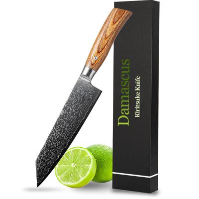 China Viable Chef's Knife 67 Layers Japanese Damascus VG10 Carbon Steel 8 Inch Kitchen Kiritsuke Knife Cutting Vegetable Butcher Wooden Handle for sale