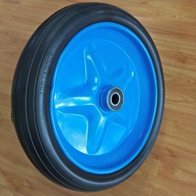 China Hotels Good Quality 8 Inch Colored Foam Wheel Solid PU Tire for sale