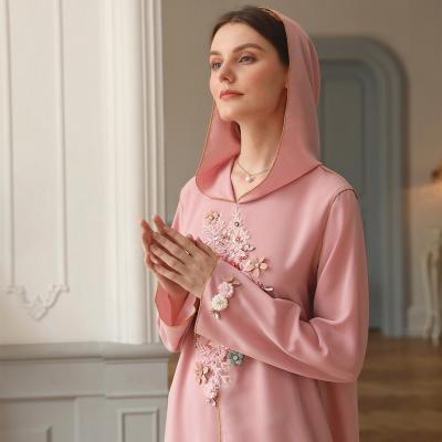 China Casual Modern Hand-Embroidered Islamic Ethnic Clothing For Women And Girls Casual Abaya Dresses for sale