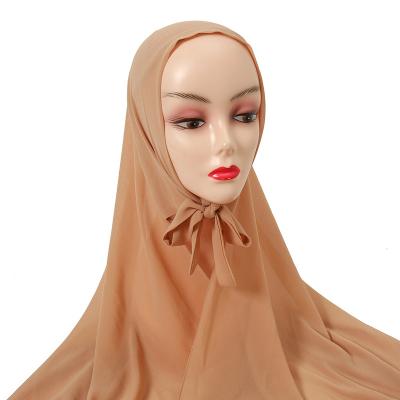 China Casual Fashion 7 Style New Chiffon Shawl Scarf Hijab With Belt For Women And Girls Muslim Dubai Hijabs Shawl Scarf Hijabs for sale