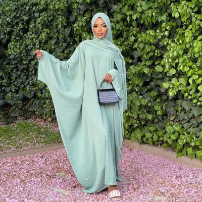 China Polyester 10 Colors Jilbab 2 Pieces With Hijab Abaya For Women Muslim Prayer Abaya Dubai Clothing for sale