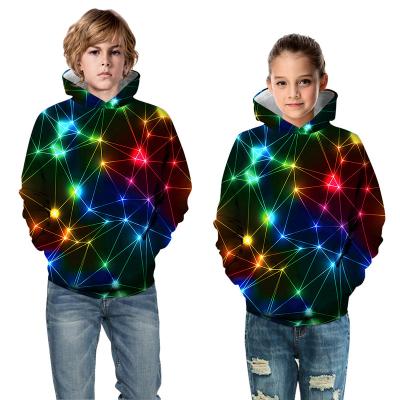 China Polyester cotton blended 3D printed boys clothes for fall and winter boys wear sweater clothing for sale