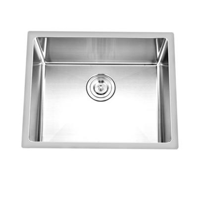 China Without Customizable Square 304 Stainless Steel Single Bowl Handmade Faucet OEM Kitchen Sink for sale