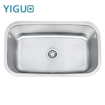 China Without Hardware And Brushed Surface Treatment Undermount Installation Faucet 304 Stainless Steel 3018 Single Bowl Kitchen Sink Type, for sale