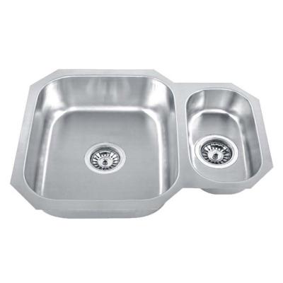 China Without Faucet European Kitchen Sink, England Stainless Steel, One And Half Bowl Undermount Sink #2808 for sale