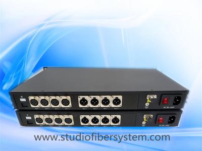 China 4CH BiDi XLR balanced audio over 1 single mode fiber extender to 20~120KM for Professional AV application for sale