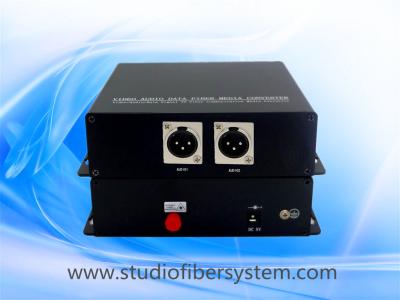 China 2CH Unidirectional XLR balanced audio over fiber extender for broadcast system for sale