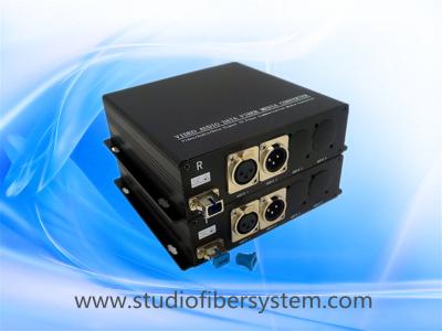 China Mic&Balanced audio to  fiber converter for 1CH Mic 1 balanced audio input,2 balanced audio output for intercom system for sale