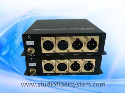 China 2CH Bidi balanced audio fiber converter with XLR interface for balanced audio over 1 SM/MM fiber for sale