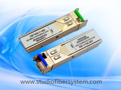 China 20KM  1260~1620nm CWDM 3G SDI Video SFP module for bidi broadcast SDI over dual independent LC fibers for sale