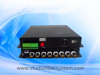 China compact 8CH video audio fiber transmitter and receiver for remote CCTV surveillance system for sale