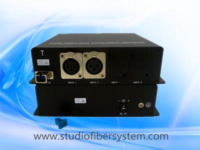 China 2CH Unidirectional digital AES EBU audio over fiber extender for broadcast system for sale