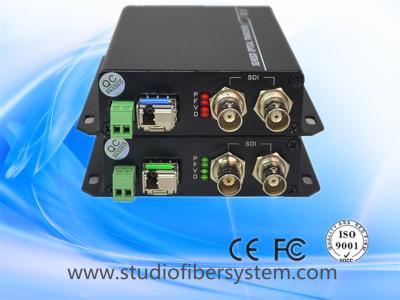 China 3GSDI to fiber converters for 1CH full HD1080P 60HZ SDI and 1 RS485 transmission over 1 LC fiber without delay for sale