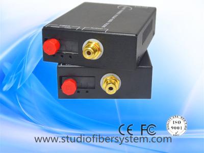 China 1CH RCA audio to fiber converters over sm fiber to 120KM for professional AV&broadcast system for sale