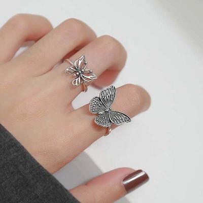 China Wonem FASHIONABLE retro simple and beautiful fashion personality butterfly hollow ring for sale