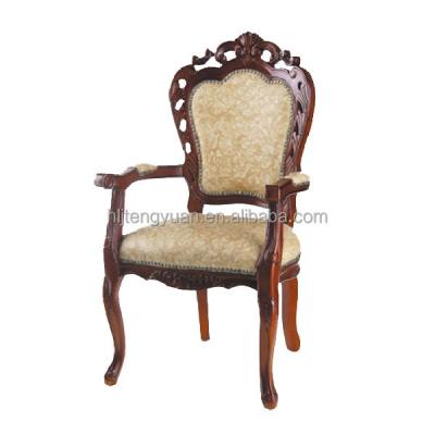 China Removable Cover Design Antique King And Queen Chairs Carved Solid Wood Hotel Chairs for sale