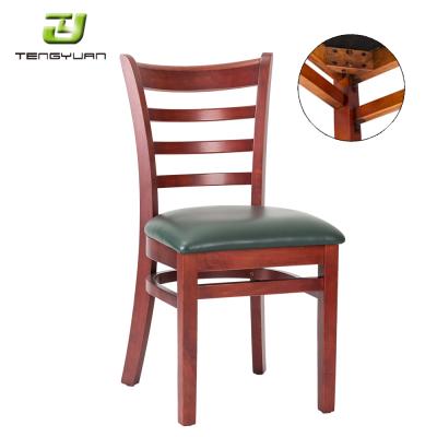 China Stable And Sturdy Popular Restaurant Furniture Modern Wood Dining Chairs Modern Leather for sale