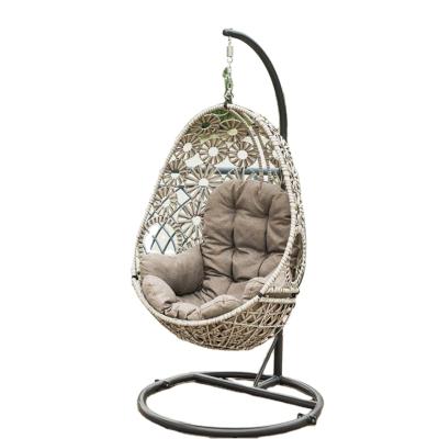 China Coastal Outdoor Double Green Garden Furniture Patio/Huevo Seat Silla Pink Black Single Bag Swings Rattan Egg Hanging Chair for sale