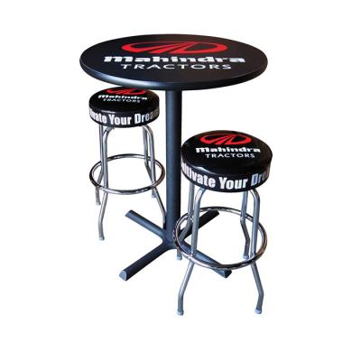 China Modern Commercial Custom 360-Degree Swivel Bar Stool With Printed Seat For Different Logo for sale