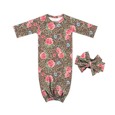 China Breathable High Quality Super Soft Baby Sleep Cotton Flower Printed Long Sleeves Baby Sleep Sack for sale