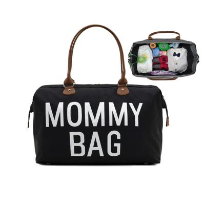 China Water Resistant Large Capacity Space Mommy Hospital Bag Diaper Tote Mommy Travel Baby Diaper Bags for sale