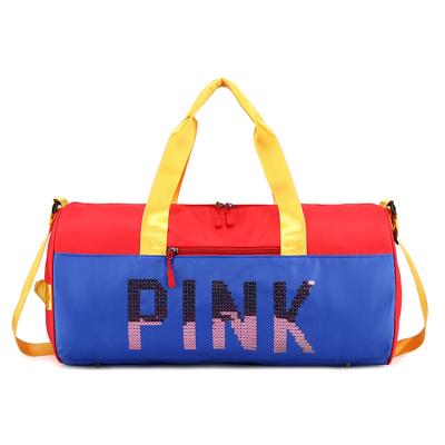 China Fashion factory wholesale waterproof pink duffle sports yoga shoe travel gym bag women for sale