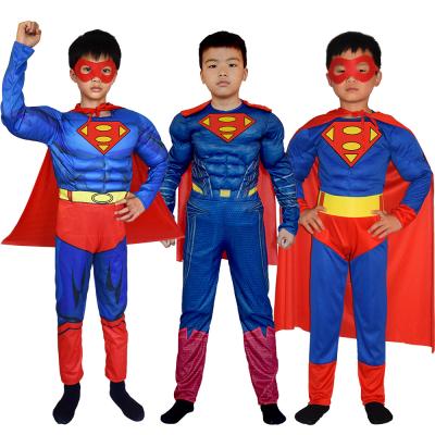 China 52 Polyester Cosplay Suit Classic Boys Men Adults New Boys Superhero Male Halloween Jumpsuit Blue Jumpsuit for sale