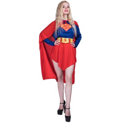 China Polyester Cosplay costume for girls child superwoman costume Halloween costume for kids dress up dress for sale