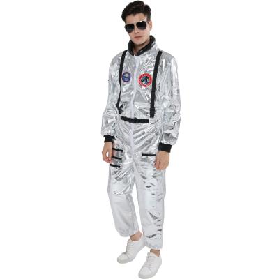 China Polyester Amazon Hit Ribbon Jumpsuit Astronaut Halloween Cosplay Costume Men Suit Adult Astronaut Costume for sale