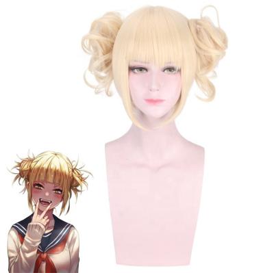 China Hot Sale Synthetic Anime Cosplay My Hero Academia Himiko Toga Synthetic Blonde Wig For Party for sale